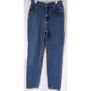 VTG LEE RIVETED Womens 8L Hi Rise Mom Tapered Med Wash Denim Jeans 28x34